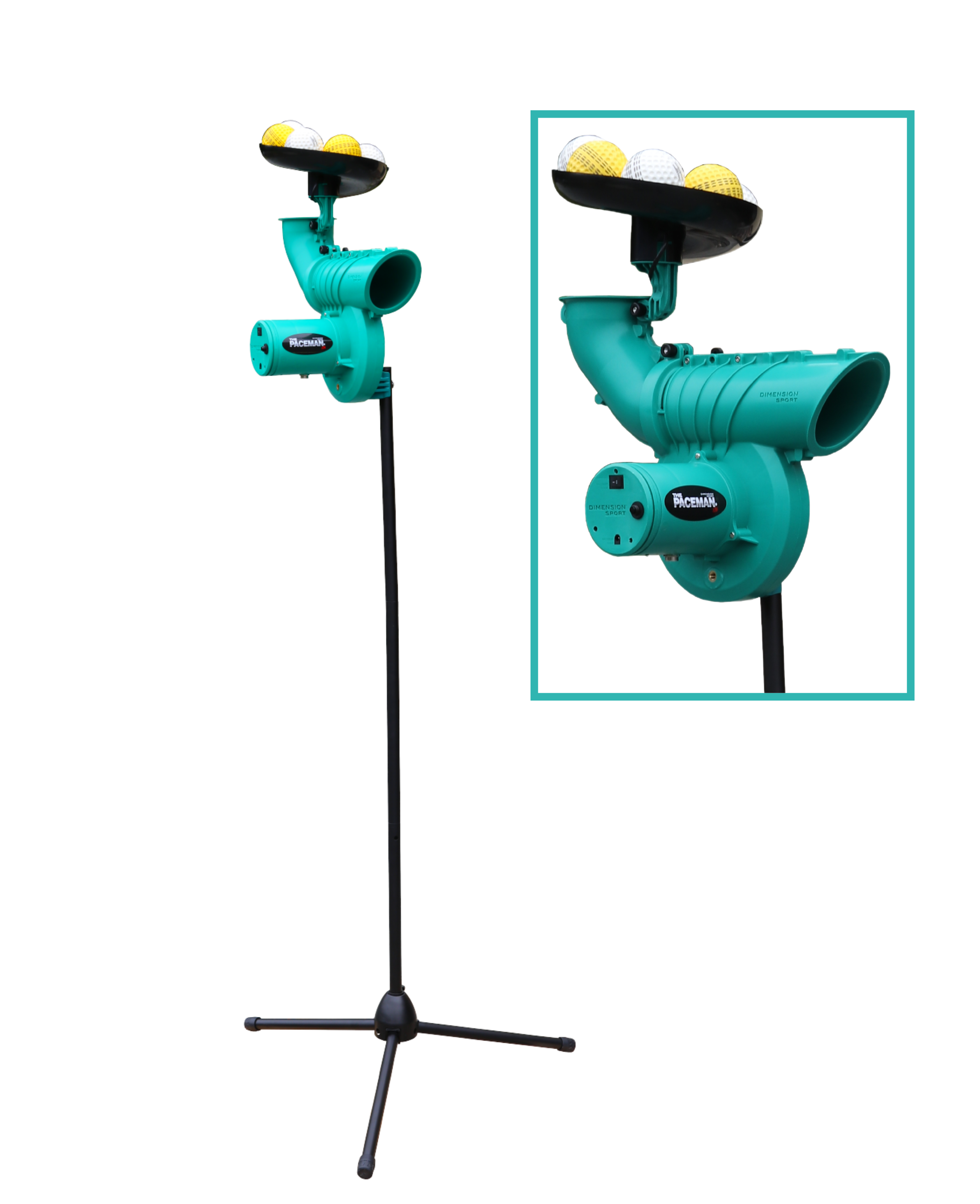 Paceman 176XR Cricket Bowling Machine Dimension Sport